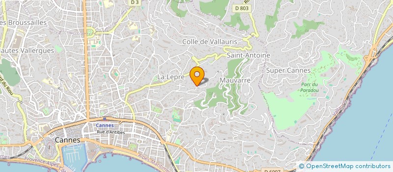 localisation de l'entreprise BRICE CLIM PLOMBERIE à CANNES