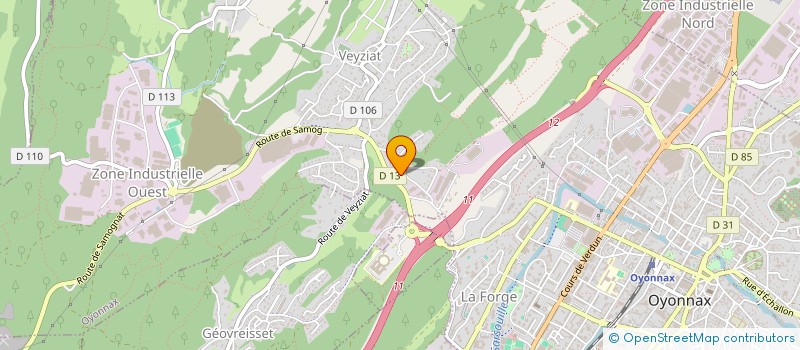 localisation de l'entreprise BRICE INVEST à OYONNAX