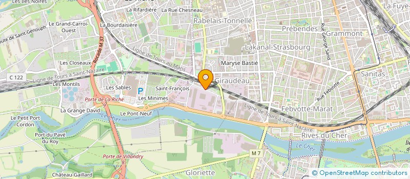 localisation de l'entreprise BRICHRIS à TOURS