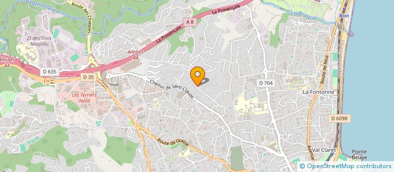 localisation de l'entreprise BRICKA à ANTIBES