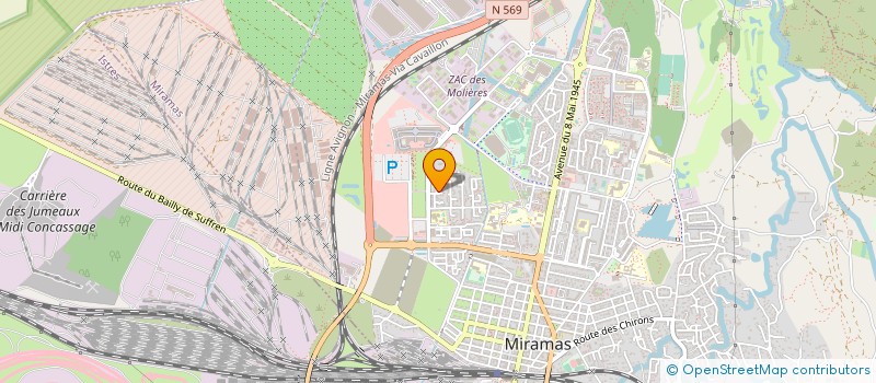 localisation de l'entreprise BRICO 1000 à MIRAMAS
