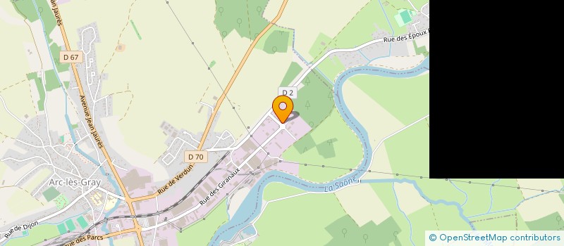 localisation de l'entreprise BRICO 7 à ARC-LES-GRAY