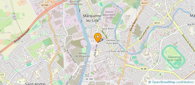 localisation de l'entreprise BRICO DEFI à MARQUETTE-LEZ-LILLE