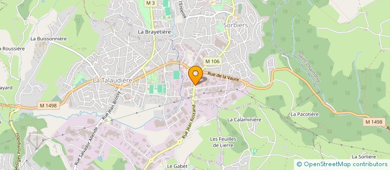 localisation de l'entreprise BRICO JM à SORBIERS