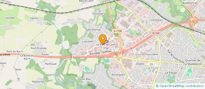 localisation de l'entreprise BRICO'PAINT à PLOEREN