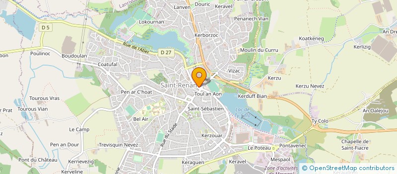localisation de l'entreprise BRICO PLOUZANER à SAINT-RENAN