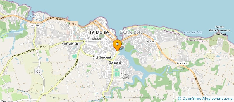 localisation de l'entreprise BRICOJARDIN à LE MOULE