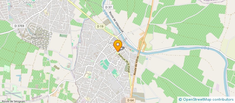 localisation de l'entreprise BRICOLES ENFANTINES  SERIGNAN