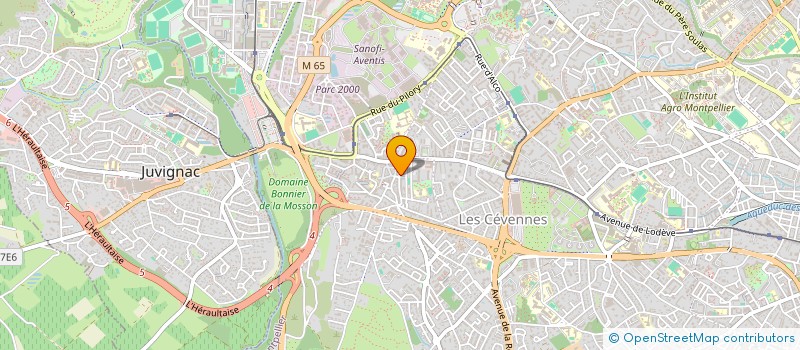 localisation de l'entreprise BRICOLO ET RECYCLETTE  MONTPELLIER