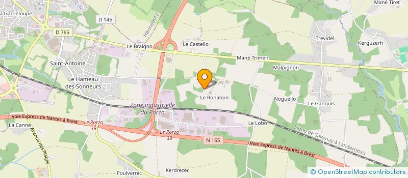 localisation de l'entreprise BRICOLOLAB  KERVIGNAC