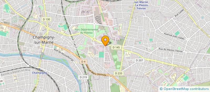 localisation de l'entreprise BRICOMAT 77 à CHAMPIGNY-SUR-MARNE