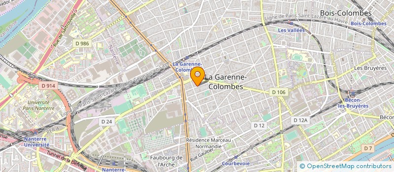 localisation de l'entreprise BRICOUT SA à LA GARENNE-COLOMBES