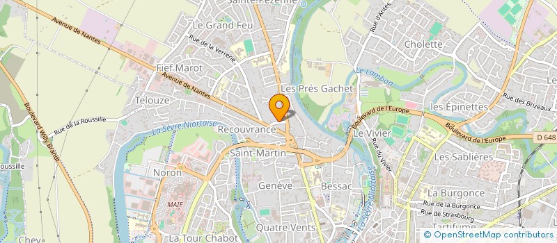 localisation de l'entreprise BRIDA à NIORT