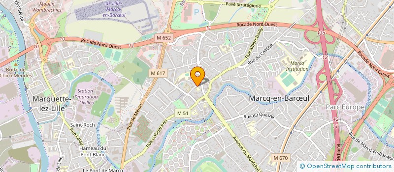 localisation de l'entreprise BRIDGE A MARCQ à MARCQ-EN-BARŒUL