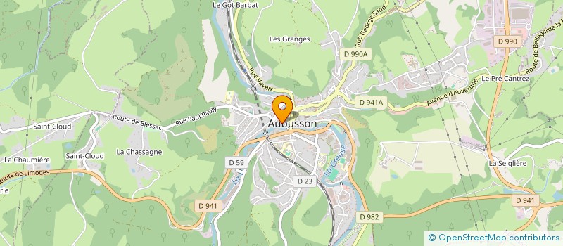 localisation de l'entreprise BRIDGE CLUB AMBUSSONNAIS à AUBUSSON
