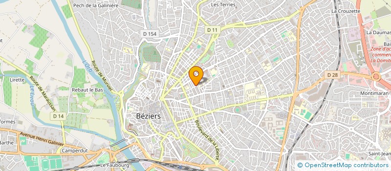 localisation de l'entreprise BRIDGE CLUB BITERROIS  BEZIERS