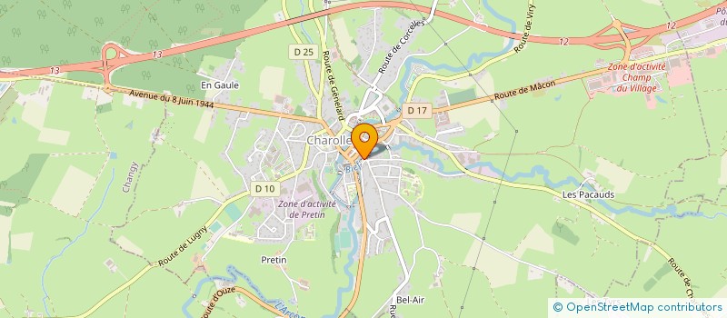 localisation de l'entreprise BRIDGE CLUB CHAROLLAIS BRIONNAIS  CHAROLLES