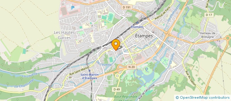 localisation de l'entreprise BRIDGE CLUB D'ETAMPES à ETAMPES