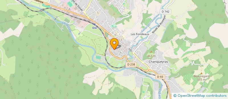 localisation de l'entreprise BRIDGE CLUB DE DIE  DIE