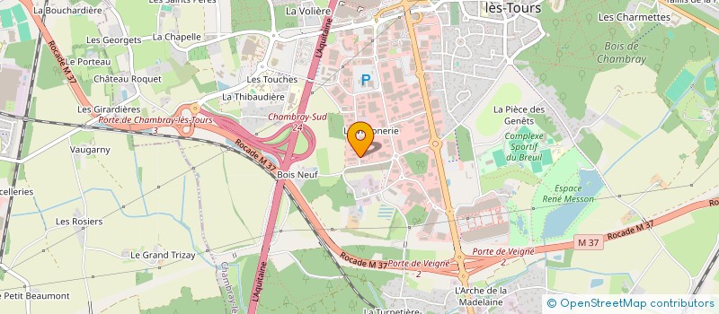 localisation de l'entreprise BRIDGE CLUB DE TOURS  CHAMBRAY-LES-TOURS