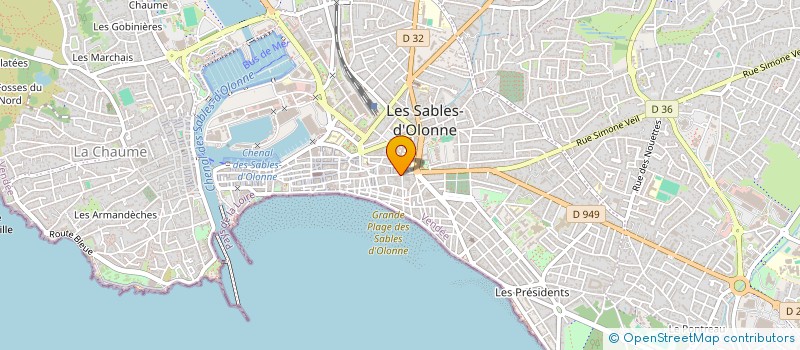 localisation de l'entreprise BRIDGE CLUB DES OLONNES à LES SABLES D'OLONNE