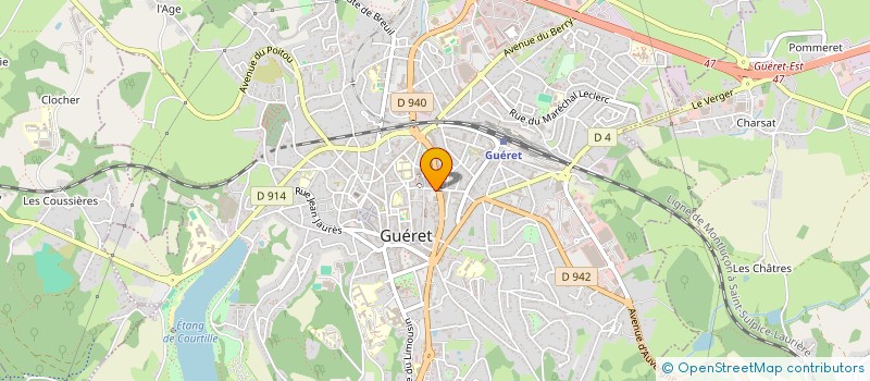 localisation de l'entreprise BRIDGE-CLUB GUERET à GUERET