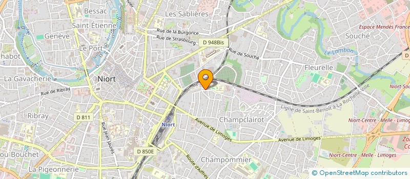 localisation de l'entreprise BRIDGE CLUB NIORTAIS  NIORT