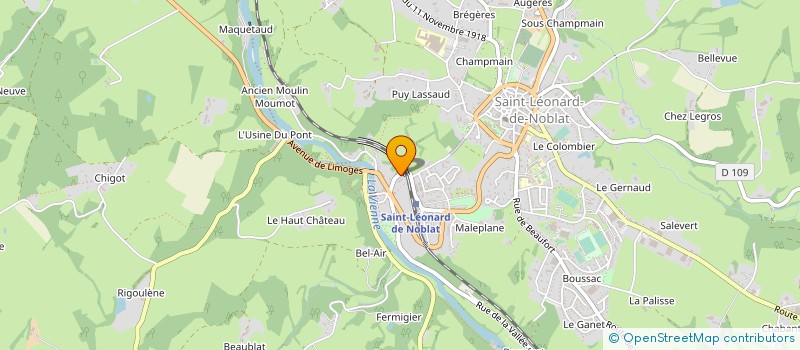 localisation de l'entreprise BRIDGE CLUB ST LEONARD  SAINT-LEONARD-DE-NOBLAT