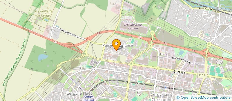 localisation de l'entreprise BRIDGE FORMATIONS  PUISEUX-PONTOISE