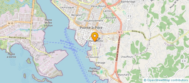 localisation de l'entreprise BRIDGE STONE  POINTE A PITRE