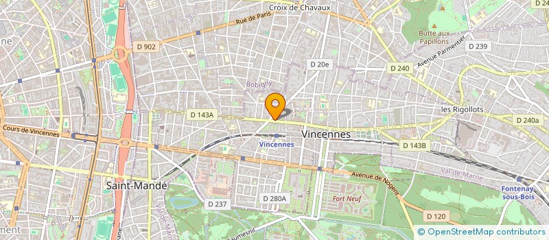 localisation de l'entreprise BRIDGERS à VINCENNES