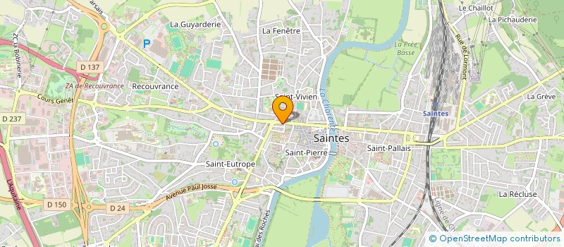 localisation de l'entreprise BRIDOUX-ECOBICHON  SAINTES