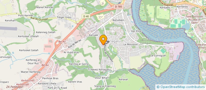 localisation de l'entreprise BRIEND HUSSON à QUIMPER