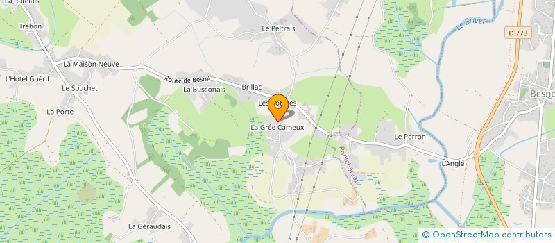 localisation de l'entreprise BRIERE CHAUFFAGE  CROSSAC