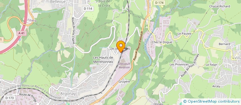 localisation de l'entreprise BRIERE IMMOBILIER à ARGONAY