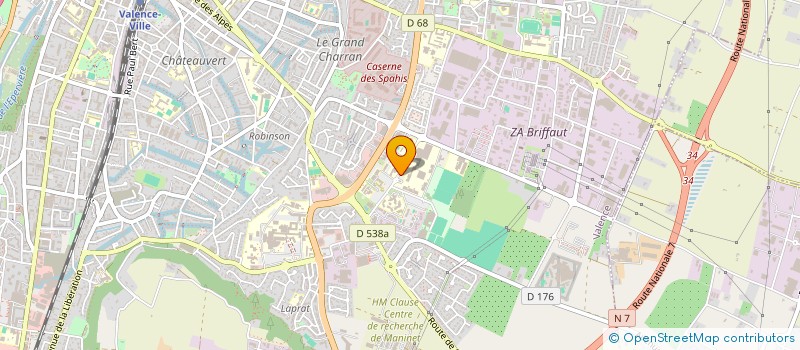 localisation de l'entreprise BRIFFAUT ETUDIANT CLUB (B.E.C.) à VALENCE