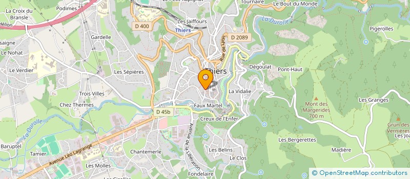 localisation de l'entreprise BRIFFONS D'OR  THIERS