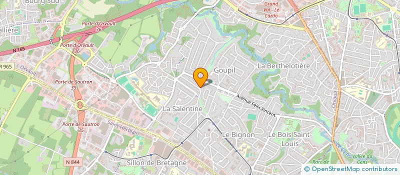 localisation de l'entreprise BRIFROST à ORVAULT