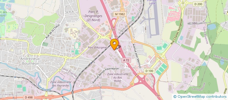 localisation de l'entreprise BRIGADE CANINE DE SECURITE  ANDREZIEUX-BOUTHEON