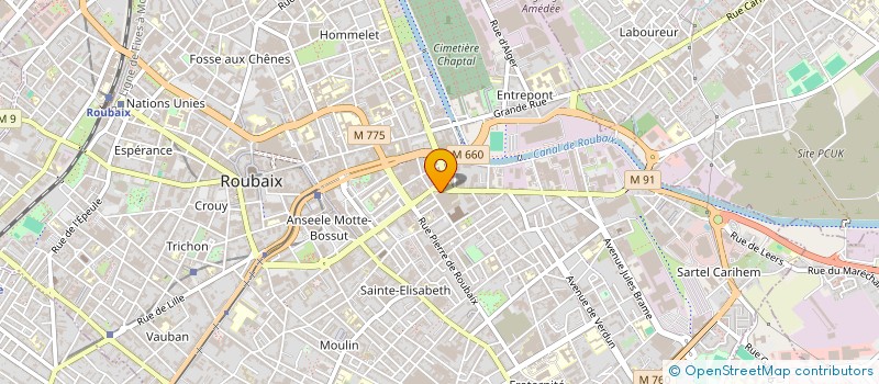 localisation de l'entreprise BRIGADE D'INTERVENTION CULTURELLE  ROUBAIX