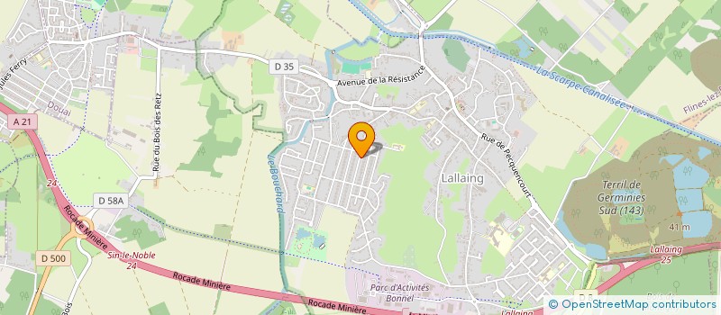 localisation de l'entreprise BRIGADE DE SECURITE MAITRE CHIEN  LALLAING