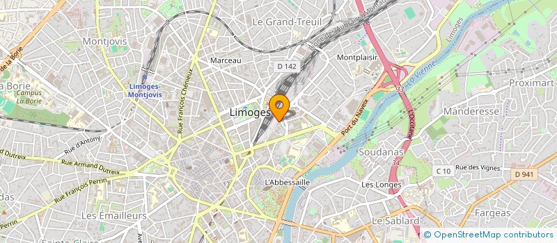 localisation de l'entreprise BRIGEST à LIMOGES
