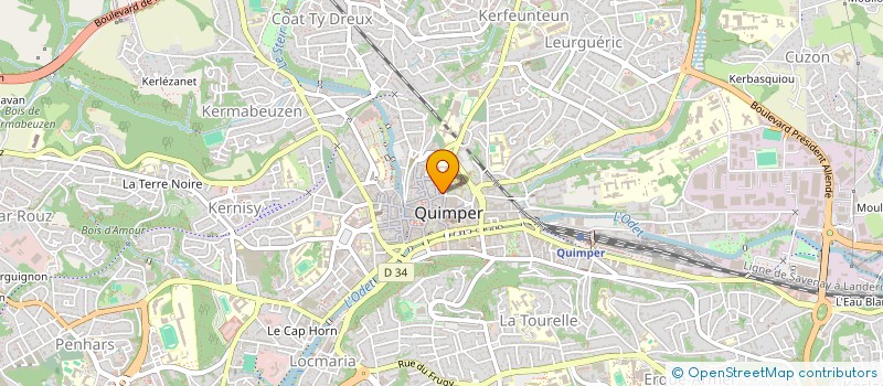 localisation de l'entreprise BRIGHTMIND à QUIMPER