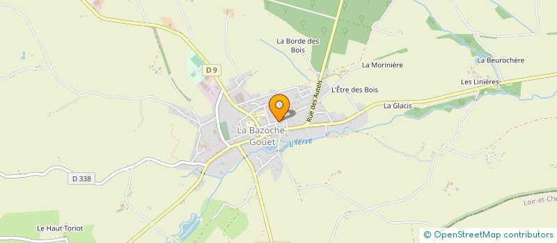 localisation de l'entreprise BRIGITTE BOREL à LA BAZOCHE-GOUET