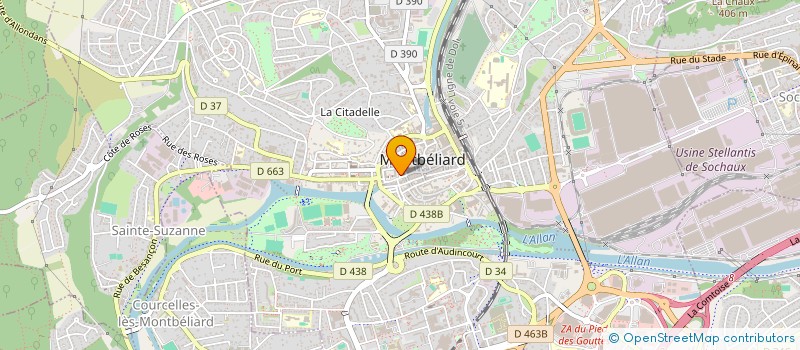 localisation de l'entreprise BRIGITTE SA à MONTBELIARD