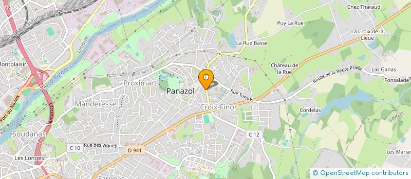 localisation de l'entreprise BRILLAT ETANCHEITE à PANAZOL