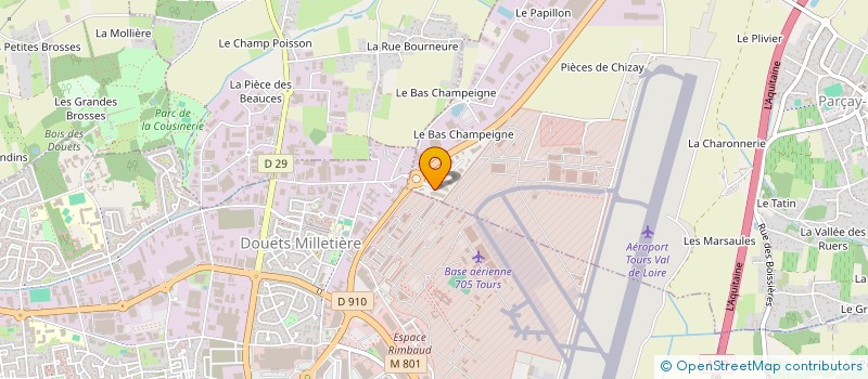 localisation de l'entreprise BRILLAULT HYGIENE ET SERVICES  PARCAY-MESLAY