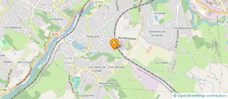localisation de l'entreprise BRILLEAUD NETTOYAGE à CONDAT-SUR-VIENNE