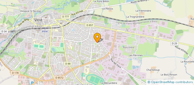 localisation de l'entreprise BRILLET IMMO  VITRE
