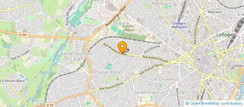 localisation de l'entreprise BRILLOT à LIMOGES